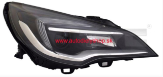 OPEL ASTRA K 6/2015- Predné svetlo Pravé H1+H7+LED